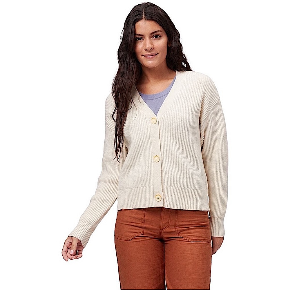 Patagonia® Worn Wear Women's Recycled Wool Cardigan in Dyno White